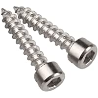 Yudesun Herramientas Ferretería Clavos Tornillos Autorroscantes - 304 Acero Inoxidable Hexagonales Tornillos para Madera…